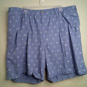 HB Shorts Men 3XL Chino Casual Palm Tree Blue